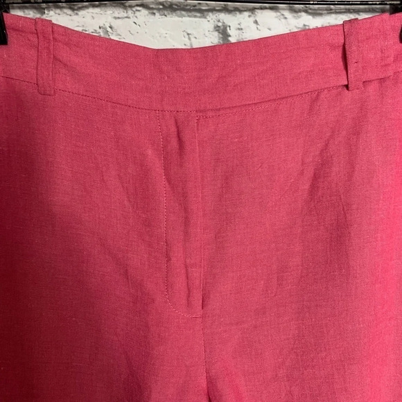 Ann Taylor Loft Women’s Pink Linen Blend Pants Size US  12 Lined Lightweight - Picture 5 of 12